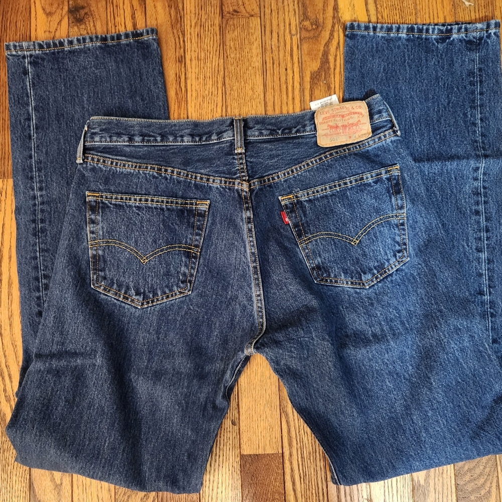 Levi's Dark Blue Denim Jeans VINTAGE 501 36 X 36
